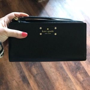 Kate Spade black wristlet